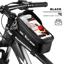 Load image into Gallery viewer, Bicycle Bag Phone Bag Waterproof Front Frame Cycling Bag Sensitive Touch Screen Road Bike Bag Bicycle Phone Bag Bike Phone Holder EVA Waterproof Handlebar Bag With Sensitive Bike Phone Front Frame Bag Bicycle Bag Phone Mount Top Tube Bag Bike 6.0-7.4 Inch

