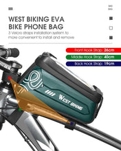 Load image into Gallery viewer, Bicycle Bag Phone Bag Waterproof Front Frame Cycling Bag Sensitive Touch Screen Road Bike Bag Bicycle Phone Bag Bike Phone Holder EVA Waterproof Handlebar Bag With Sensitive Bike Phone Front Frame Bag Bicycle Bag Phone Mount Top Tube Bag Bike 6.0-7.4 Inch

