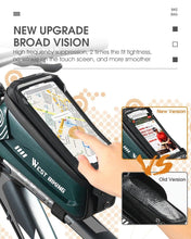 Load image into Gallery viewer, Bicycle Bag Phone Bag Waterproof Front Frame Cycling Bag Sensitive Touch Screen Road Bike Bag Bicycle Phone Bag Bike Phone Holder EVA Waterproof Handlebar Bag With Sensitive Bike Phone Front Frame Bag Bicycle Bag Phone Mount Top Tube Bag Bike 6.0-7.4 Inch
