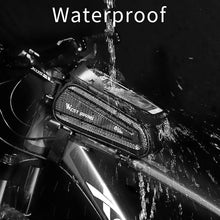 Load image into Gallery viewer, Bicycle Bag Phone Bag Waterproof Front Frame Cycling Bag Sensitive Touch Screen Road Bike Bag Bicycle Phone Bag Bike Phone Holder EVA Waterproof Handlebar Bag With Sensitive Bike Phone Front Frame Bag Bicycle Bag Phone Mount Top Tube Bag Bike 6.0-7.4 Inch
