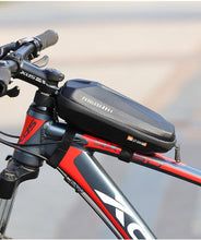 Load image into Gallery viewer, Bicycle Bag Phone Bag Waterproof Front Frame Cycling Bag Sensitive Touch Screen Road Bike Bag Bicycle Phone Bag Bike Phone Holder EVA Waterproof Handlebar Bag With Sensitive Bike Phone Front Frame Bag Bicycle Bag Phone Mount Top Tube Bag Bike 6.0-7.4 Inch
