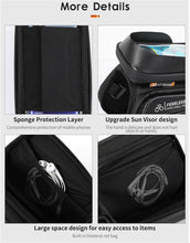 Load image into Gallery viewer, Bicycle Bag Phone Bag Waterproof Front Frame Cycling Bag Sensitive Touch Screen Road Bike Bag Bicycle Phone Bag Bike Phone Holder EVA Waterproof Handlebar Bag With Sensitive Bike Phone Front Frame Bag Bicycle Bag Phone Mount Top Tube Bag Bike 6.0-7.4 Inch
