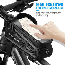 Load image into Gallery viewer, Bicycle Bag Phone Bag Waterproof Front Frame Cycling Bag Sensitive Touch Screen Road Bike Bag Bicycle Phone Bag Bike Phone Holder EVA Waterproof Handlebar Bag With Sensitive Bike Phone Front Frame Bag Bicycle Bag Phone Mount Top Tube Bag Bike 6.0-7.4 Inch
