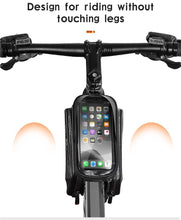 Load image into Gallery viewer, Bicycle Bag Phone Bag Waterproof Front Frame Cycling Bag Sensitive Touch Screen Road Bike Bag Bicycle Phone Bag Bike Phone Holder EVA Waterproof Handlebar Bag With Sensitive Bike Phone Front Frame Bag Bicycle Bag Phone Mount Top Tube Bag Bike 6.0-7.4 Inch

