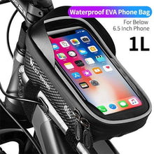 Load image into Gallery viewer, Bicycle Bag Phone Bag Waterproof Front Frame Cycling Bag Sensitive Touch Screen Road Bike Bag Bicycle Phone Bag Bike Phone Holder EVA Waterproof Handlebar Bag With Sensitive Bike Phone Front Frame Bag Bicycle Bag Phone Mount Top Tube Bag Bike 6.0-7.4 Inch
