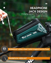 Load image into Gallery viewer, Bicycle Bag Phone Bag Waterproof Front Frame Cycling Bag Sensitive Touch Screen Road Bike Bag Bicycle Phone Bag Bike Phone Holder EVA Waterproof Handlebar Bag With Sensitive Bike Phone Front Frame Bag Bicycle Bag Phone Mount Top Tube Bag Bike 6.0-7.4 Inch
