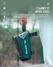 Load image into Gallery viewer, Bicycle Bag Phone Bag Waterproof Front Frame Cycling Bag Sensitive Touch Screen Road Bike Bag Bicycle Phone Bag Bike Phone Holder EVA Waterproof Handlebar Bag With Sensitive Bike Phone Front Frame Bag Bicycle Bag Phone Mount Top Tube Bag Bike 6.0-7.4 Inch
