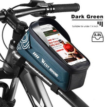 Load image into Gallery viewer, Bicycle Bag Phone Bag Waterproof Front Frame Cycling Bag Sensitive Touch Screen Road Bike Bag Bicycle Phone Bag Bike Phone Holder EVA Waterproof Handlebar Bag With Sensitive Bike Phone Front Frame Bag Bicycle Bag Phone Mount Top Tube Bag Bike 6.0-7.4 Inch
