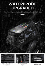 Load image into Gallery viewer, Bicycle Bag Phone Bag Waterproof Front Frame Cycling Bag Sensitive Touch Screen Road Bike Bag Bicycle Phone Bag Bike Phone Holder EVA Waterproof Handlebar Bag With Sensitive Bike Phone Front Frame Bag Bicycle Bag Phone Mount Top Tube Bag Bike 6.0-7.4 Inch
