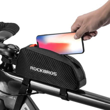 Load image into Gallery viewer, Bicycle Bag Reflective Front Top Frame Tube Bag Ultralight Portable Bike Big Capacity Pocket Cycling Accessories Top Tube Bike Bag Waterproof Bike Front Frame Bike Bag Bicycle Top Tube Bag Cycling Accessories
