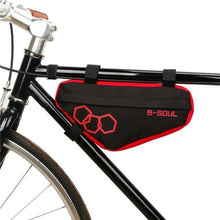 Load image into Gallery viewer, Bicycle Bag Waterproof Bike Triangle Bag Storage Mobile Phone Cycling Bag Bike Tube Pouch Holder Accessories Bike Frame Storage Bag Water Resistant Cycling Handlebar Top Tube Bag Under Seat Pouch Strap-On Adjustable Install Position
