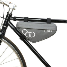 Load image into Gallery viewer, Bicycle Bag Waterproof Bike Triangle Bag Storage Mobile Phone Cycling Bag Bike Tube Pouch Holder Accessories Bike Frame Storage Bag Water Resistant Cycling Handlebar Top Tube Bag Under Seat Pouch Strap-On Adjustable Install Position
