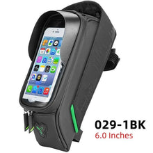 Load image into Gallery viewer, Bicycle Bag Waterproof Touch Screen Cycling Bag Top Front Tube Frame Road Bike Bag 6.5 Phone Case Bike Accessories Bike Phone Top Tube Bag Bicycle Front Frame Storage Bag Cell Phone Mount Holder Bag Case With Touch Screen Waterproof
