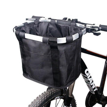 Load image into Gallery viewer, Bicycle Basket Handlebar Cycling Carryings Holder Bike Riding Pouch Cycle Biking Front Baggage Bag Load Bike Basket Detachable Bicycle Basket Folding Small Pet Cat Dog Carrier Front Handlebar Basket For Most Mountain Bikes And Bicycles Easy Install
