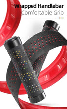 Load image into Gallery viewer, Bicycle Grips Rubber Handle Anti-Skid Cycling Handlebar Cuffs Lock Aluminum Alloy Bike Lock-On Mountain Bike Grips Bicycle Handlebar Locking Grips Non-Slip Handle Grips
