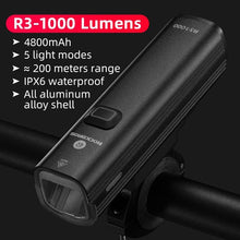 Load image into Gallery viewer, Bicycle Light Front USB Charging Bike Headlight Night Glare Flashlight Road Cycling Bicycle Front Headlight And Back Taillight LED Bike Headlight 5 Modes For Men Women Road Mountain Night Riding 4800mAh
