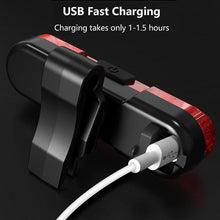 Load image into Gallery viewer, Bicycle Lights Waterproof Riding Rear Light Usb Rechargeable Mountain Bike Headlight Cycling Light Tail-Lamp Bright Bicycle Rear Cycling Safety Flashlight
