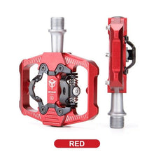 Load image into Gallery viewer, Bicycle Lock Pedal 2 In 1 With Free Cleat For Road Bikes Aluminum Anti-slip Sealed Bearing Lock Accessories Bike Clip In Pedals Cleats Included Suitable For Spin Bike Exercise Bike Indoor Bike

