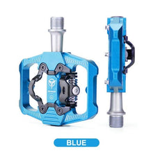 Load image into Gallery viewer, Bicycle Lock Pedal 2 In 1 With Free Cleat For Road Bikes Aluminum Anti-slip Sealed Bearing Lock Accessories Bike Clip In Pedals Cleats Included Suitable For Spin Bike Exercise Bike Indoor Bike
