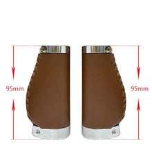 Load image into Gallery viewer, Bicycle Locking Grip Wear-Resistant Leather Non-Slip Grip Cover Mountain Bike Handlebar Lock-on Bike Handlebar Grips Locking Non-Slip-PU Bicycle Handle Grip Widen Holding Surface For Cycling Mountain And Bicycles Accessories
