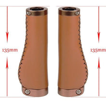 Load image into Gallery viewer, Bicycle Locking Grip Wear-Resistant Leather Non-Slip Grip Cover Mountain Bike Handlebar Lock-on Bike Handlebar Grips Locking Non-Slip-PU Bicycle Handle Grip Widen Holding Surface For Cycling Mountain And Bicycles Accessories
