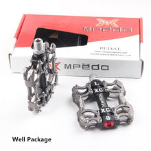 Load image into Gallery viewer, Bicycle Pedals Sealed 2 Bearing Cleats Pegs Road Mountain Bike Pedal Aluminum Alloy Anti-slip Cycling Parts Mountain Bike Pedals Bicycle Flat Pedals Aluminum Sealed Bearing Lightweight Platform For Road Mountain
