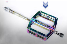 Load image into Gallery viewer, Bicycle pedals Ultralight Aluminum Alloy Colorful Hollow Anti-Skid Bearing Mountain Bike Foot pedal Pedals Aluminum Road Bike Pedals Sealed Bearing Bicycle Lightweight Platform Flat Pedals For Road Bikes
