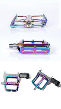 Load image into Gallery viewer, Bicycle pedals Ultralight Aluminum Alloy Colorful Hollow Anti-Skid Bearing Mountain Bike Foot pedal Pedals Aluminum Road Bike Pedals Sealed Bearing Bicycle Lightweight Platform Flat Pedals For Road Bikes
