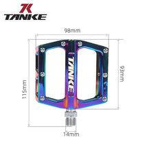 Load image into Gallery viewer, Bicycle pedals Ultralight Aluminum Alloy Colorful Hollow Anti-Skid Bearing Mountain Bike Foot pedal Pedals Aluminum Road Bike Pedals Sealed Bearing Bicycle Lightweight Platform Flat Pedals For Road Bikes
