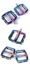 Load image into Gallery viewer, Bicycle pedals Ultralight Aluminum Alloy Colorful Hollow Anti-Skid Bearing Mountain Bike Foot pedal Pedals Aluminum Road Bike Pedals Sealed Bearing Bicycle Lightweight Platform Flat Pedals For Road Bikes
