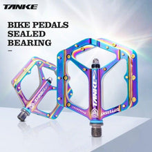 Load image into Gallery viewer, Bicycle pedals Ultralight Aluminum Alloy Colorful Hollow Anti-Skid Bearing Mountain Bike Foot pedal Pedals Aluminum Road Bike Pedals Sealed Bearing Bicycle Lightweight Platform Flat Pedals For Road Bikes
