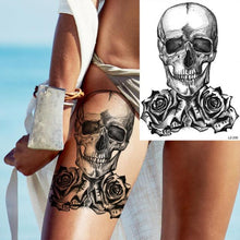 Load image into Gallery viewer, Big Black Tiger Tattoos Waterproof Leopard Tatoos Large Monster Body Arm Legs Tattoo Cool Tiger Face Temporary Tattoos For Women Men
