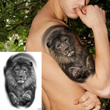 Load image into Gallery viewer, Big Black Tiger Tattoos Waterproof Leopard Tatoos Large Monster Body Arm Legs Tattoo Cool Tiger Face Temporary Tattoos For Women Men

