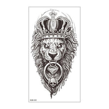 Load image into Gallery viewer, Big Tiger Lion Waterproof Temporary Sticker Tattoo Arm Legs Fake Tattoo Stickers For Adults Realistic Luxury Design For Mens Womens
