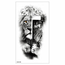 Load image into Gallery viewer, Big Tiger Lion Waterproof Temporary Sticker Tattoo Arm Legs Fake Tattoo Stickers For Adults Realistic Luxury Design For Mens Womens

