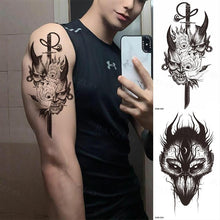 Load image into Gallery viewer, Big Tiger Lion Waterproof Temporary Sticker Tattoo Arm Legs Fake Tattoo Stickers For Adults Realistic Luxury Design For Mens Womens
