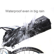 Load image into Gallery viewer, Bike Bag Waterproof Large Capacity Bicycle Bag Cycling Foldable Road Trunk Bike Packing Large Bike Bags Waterproof Bike Bag Under Seat Roll Up Cycling Rear Tail Pack Black 13L
