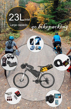 Load image into Gallery viewer, Bike Bag Waterproof Large Capacity Bicycle Bag Cycling Foldable Road Trunk Bike Packing Large Bike Bags Waterproof Bike Bag Under Seat Roll Up Cycling Rear Tail Pack Black 13L
