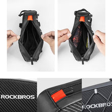 Load image into Gallery viewer, Bike Bag Waterproof Reflective Front Top Frame Tube Bag Large Capacity Ultralight Bicycle Bag Cycling Bike Top Tube Bag Front Frame Bag Water-resistant Bike Storage Bag Large Bike Pouch
