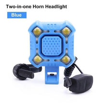 Load image into Gallery viewer, Bike Bell 4 Lamp Cycling Light 1200mAh Electric Horn Waterproof USB Charging Loud Alarm Security Bicycle Bell Bright Eyes Fully Waterproof Lumen Rechargeable Mountain Road Bike Headlight
