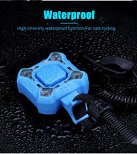 Load image into Gallery viewer, Bike Bell 4 Lamp Cycling Light 1200mAh Electric Horn Waterproof USB Charging Loud Alarm Security Bicycle Bell Bright Eyes Fully Waterproof Lumen Rechargeable Mountain Road Bike Headlight
