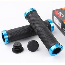 Load image into Gallery viewer, Bike Handlebar Cover Grips Anti-Slip Mountain Road Cycling Bike Bicycle Smooth Soft Rubber Handle Grip Lock Bar Non-Slip-Rubber Bicycle Handle Grip With Aluminum Lock Rubber Comfortable Bike Grips
