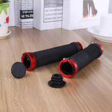 Load image into Gallery viewer, Bike Handlebar Cover Grips Anti-Slip Mountain Road Cycling Bike Bicycle Smooth Soft Rubber Handle Grip Lock Bar Non-Slip-Rubber Bicycle Handle Grip With Aluminum Lock Rubber Comfortable Bike Grips
