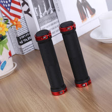 Load image into Gallery viewer, Bike Handlebar Cover Grips Anti-Slip Mountain Road Cycling Bike Bicycle Smooth Soft Rubber Handle Grip Lock Bar Non-Slip-Rubber Bicycle Handle Grip With Aluminum Lock Rubber Comfortable Bike Grips
