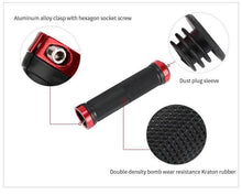 Load image into Gallery viewer, Bike Road Cycling Bicycle Handlebar Cover Grips Soft Rubber Anti-Slip Bike Handle Grip Lock Bar Non-Slip-Rubber Bicycle Handle Grip With Aluminum Lock Bike Grip For Scooter Cruiser Tricycle Wheel Chair Mountain Road Urban Foldable Bike
