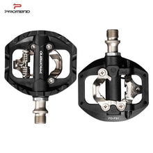 Load image into Gallery viewer, Bike self-locking pedal nylon DU+3 pilin bearing Mountain Clipless Bike bicycle Pedal Cleats pedal bicycle Mountain Bike CNC Die-Cast Aluminum Sealed Pedals With Cleats Dual Platform Clipless Pedals For Mountain Bike Easy Clip In And Out
