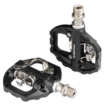 Load image into Gallery viewer, Bike self-locking pedal nylon DU+3 pilin bearing Mountain Clipless Bike bicycle Pedal Cleats pedal bicycle Mountain Bike CNC Die-Cast Aluminum Sealed Pedals With Cleats Dual Platform Clipless Pedals For Mountain Bike Easy Clip In And Out
