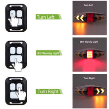 Load image into Gallery viewer, Bike Signal Wireless Remote Mountain Bike Cycling Lights Remote Control LED Warning Lamp Flashing Bike TailLight With Turn Signals Wireless Remote Control Ultra Bright LED Safety Warning Rear Lights
