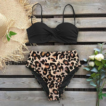 Load image into Gallery viewer, Bikini Female Swimsuit Women Swimwear Push Up Bikinis Set High Waist Swimming Suits Two Piece Set Women Swimsuit Solid Printed Bikini Push-Up Pad Swimwear Set Beachwear Ruffled Bathing Suit
