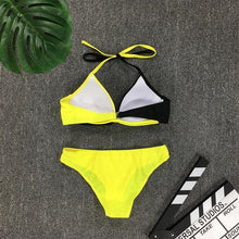 Load image into Gallery viewer, Bikini Pad Push Up Swimwear Women Swimsuit Bath Suit Bikini Set Beachwear Two Piece Costume Summer Bikini Women's Push Up Bathing Suits Swimsuits Halter Bandage Two Piece Bikini
